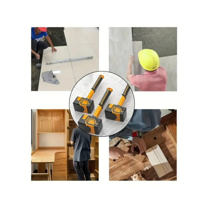 Çok Fonksiyonlu Kauçuk Çekiç Seramik Karo İnşaat Yumuşak Döşeme Çekici