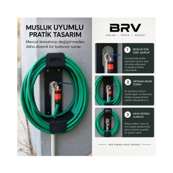 Metal Hortum Askısı 2mm Bahçe Hortum Toplama Düzenleyici Aparat