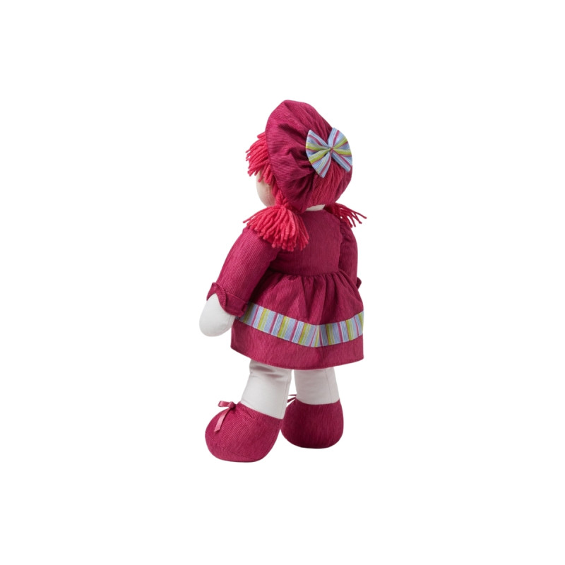 Büyük Boy Elbiseli Yumuşak Kız Oyuncak Sevimli Peluş Doğal Bez Bebek 45 cm