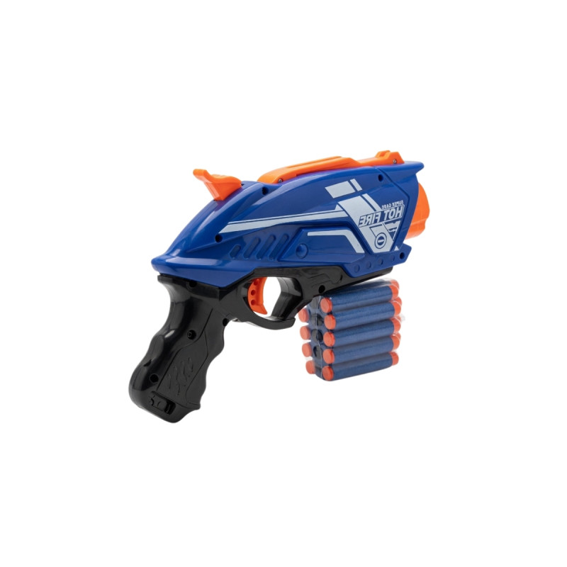 Yumuşak Sünger Köpük Mermi Atan Oyuncak Silah Tabanca Dart Nişancı 10 Mermili