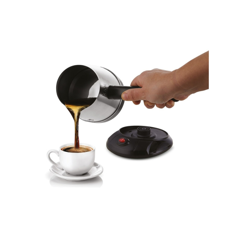Paslanmaz Çelik Dayanıklı Ergonomik Saplı Türk Kahvesi Ve Süt Isıtma Cezvesi 4 Kişilik