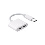 USB-C OTG Type C Çift Çıkışlı Kulaklık Hızlı Şarj Dönüştürücü Çoğaltıcı