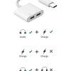 USB-C OTG Type C Çift Çıkışlı Kulaklık Hızlı Şarj Dönüştürücü Çoğaltıcı
