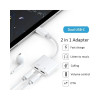 USB-C OTG Type C Çift Çıkışlı Kulaklık Hızlı Şarj Dönüştürücü Çoğaltıcı