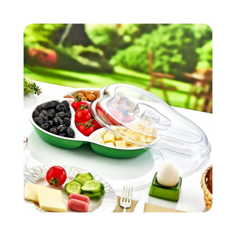 Dört Bölmeli Kahvaltı Çerez Piknik Seti Dekoratif Kullanışlı Kahvaltılık Kutusu Dört Bölmeli Kahvaltı Çerez Piknik Seti Dekoratif Kullanışlı Kahvaltılık Kutusu