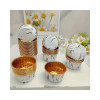 Metalik Fırına Girebilen Muffin Cupcake Kap Kek Kalıbı Kabı Kapsülü 24 Adet 5x4