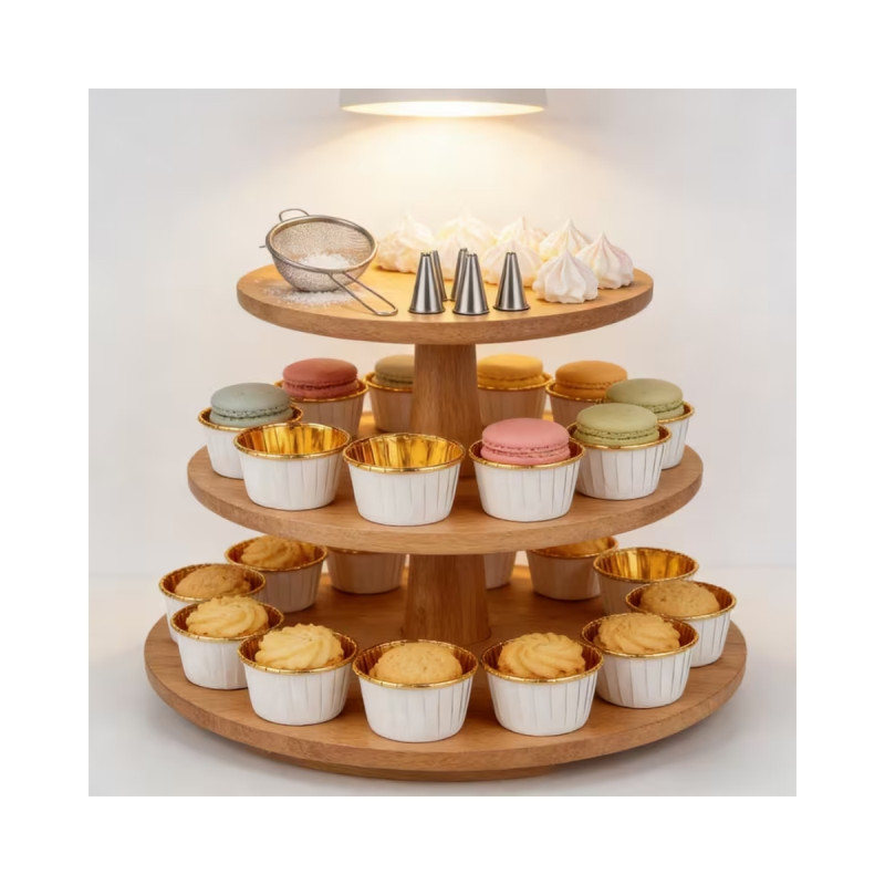 Metalik Fırına Girebilen Muffin Cupcake Kap Kek Kalıbı Kabı Kapsülü 24 Adet 5x4