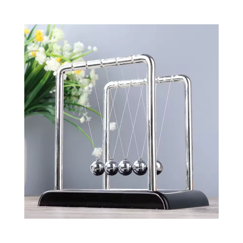 Ofis Çalışma Masası Newton Denge Stres Topu Çarparak Hareket Eden Masa Süsü