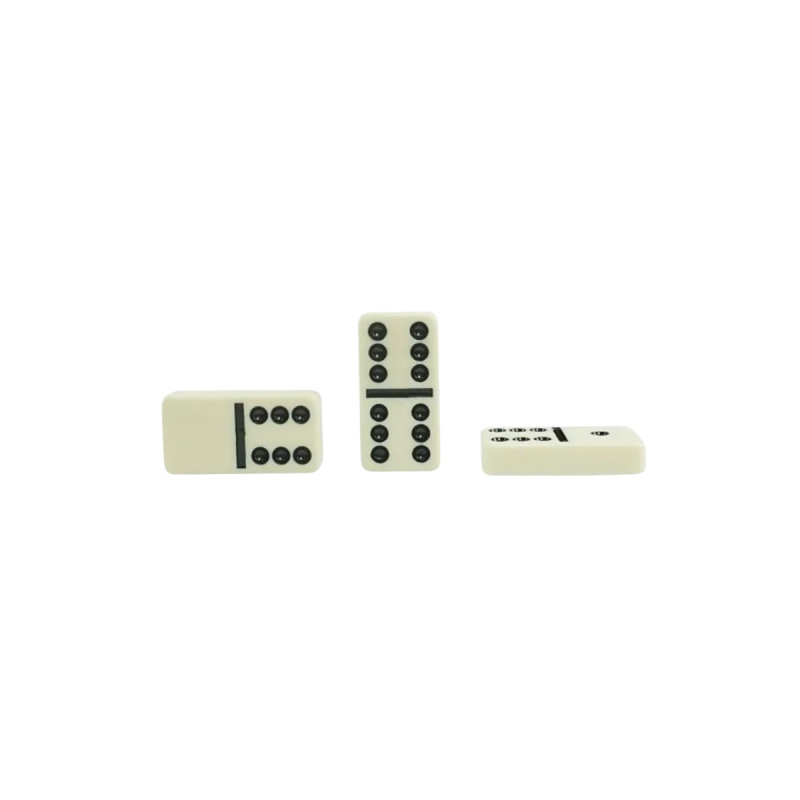 Çantalı Büyük Domino Taşı Melamin Kemik Seramik 28 Parça Oyun Seti