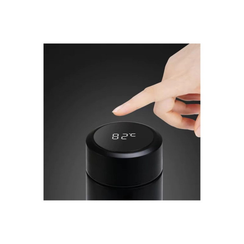 Dijital LED Sıcaklık Isı Göstergeli Demlik Aparatlı Akıllı 500 ml Çelik Termos Matara