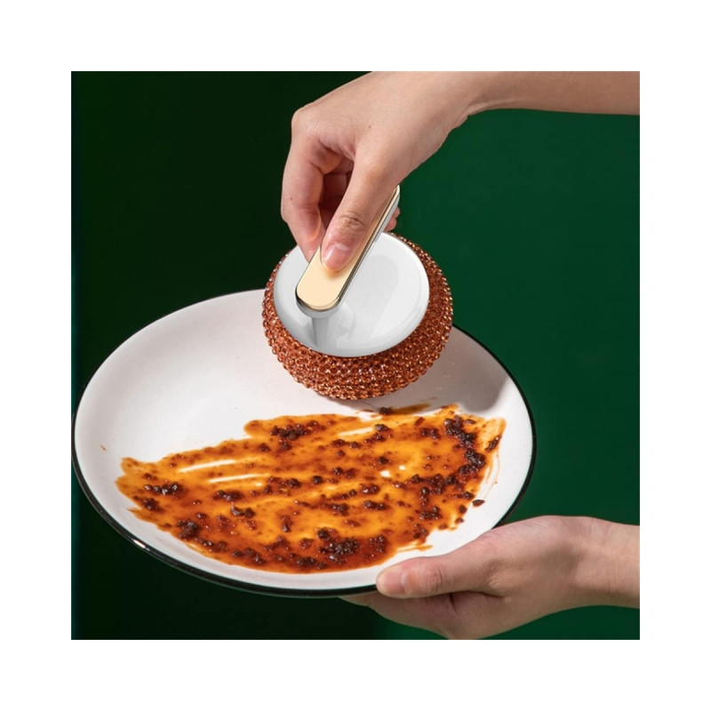 Tutma Aparatlı Paslanmaz Çelik Tel Bulaşık Yıkama Lavabo Temizlik Teli