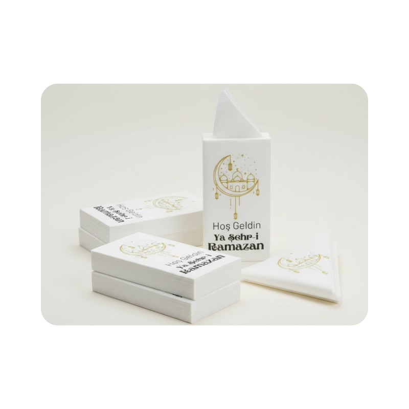 İftar Yemeği Hoş Geldin Ya Şehri Ramazan Baskılı Sofra Servis Peçete 25 Adet