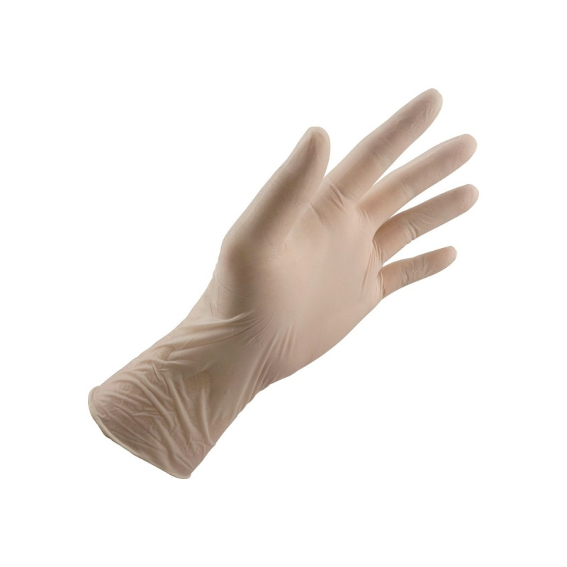 Pudralı Beyaz Eldiven Non-Sterile Tek Kullanımlık Muayene Eldiveni 100 Parça M