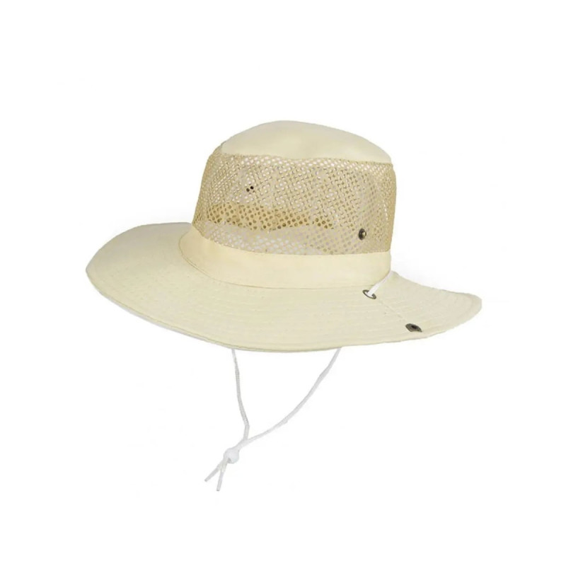 Yazlık Katlanabilir Bağlamalı Fileli Balıkçı Avcı Safari Fötr Fötür Şapka Bej