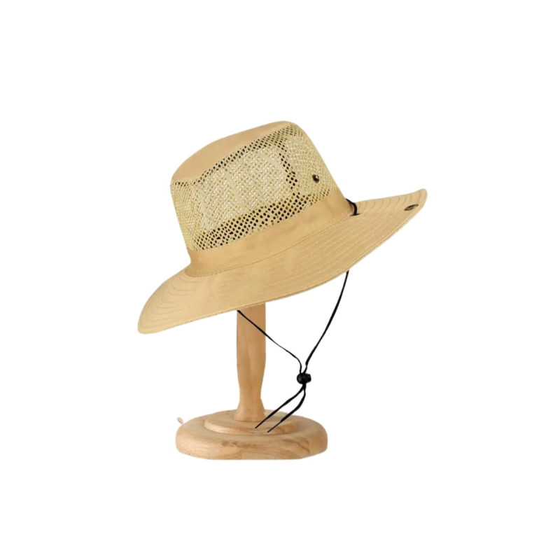 Yazlık Katlanabilir Bağlamalı Fileli Balıkçı Avcı Safari Fötr Fötür Şapka Krem