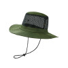 Yazlık Katlanabilir Bağlamalı Fileli Balıkçı Avcı Safari Fötr Fötür Şapka Yeşil