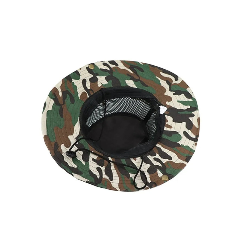 Yazlık Katlanabilir Bağlamalı Fileli Balıkçı Avcı Safari Fötr Fötür Şapka Kamuflaj