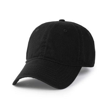 Nefes Alan Düz Renk Unisex Ayarlanabilir Beyzbol Plaj Avcı Spor Şapka Kep Siyah