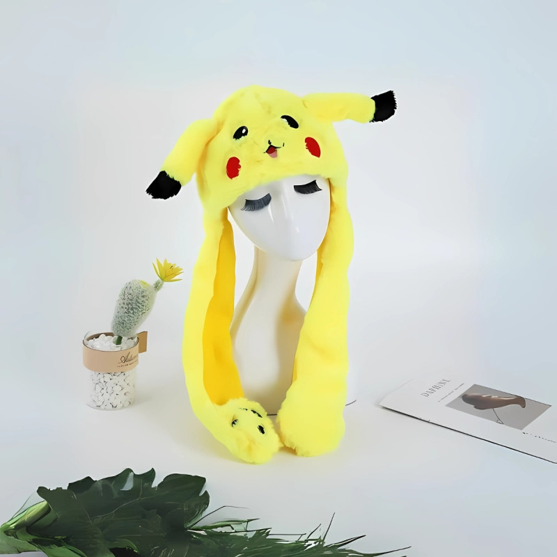 Kulakları Hareket Eden Işıklı Parti Tavşan Şapka Kulak Isıtıcı Sarı