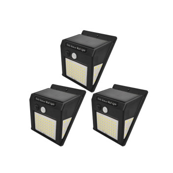 3 Adet 70 LED Güneş Enerjili Solar Hareket Sensörlü Lamba 3 Taraf Aydınlatma