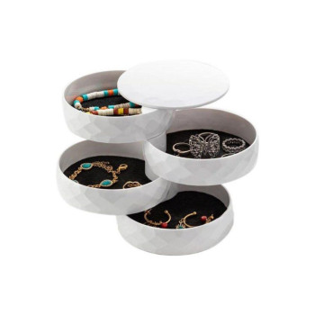 4 Katlı Döner Bölme Çok Amaçlı Dekoratif Takı Kutusu Organizeri