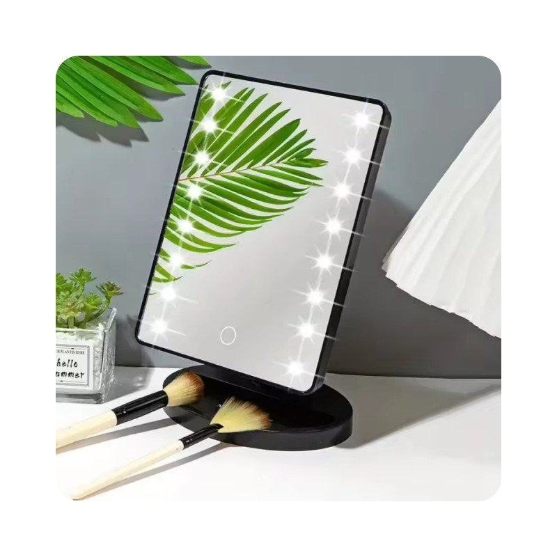 Ofis Ev Çalışma Masası Dokunmatik LED Dönebilen Masaüstü Makyaj Aynası