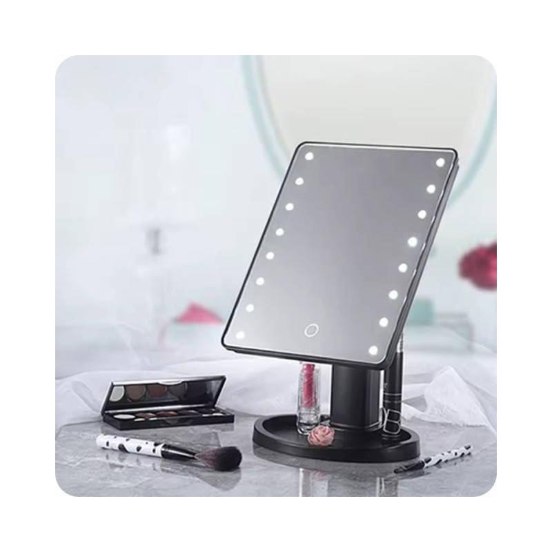 Ofis Ev Çalışma Masası Dokunmatik LED Dönebilen Masaüstü Makyaj Aynası