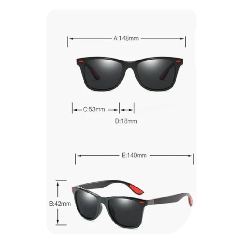 UV400 Korumalı Bisiklet Motorcu Balıkçı Outdoor Günlük Güneş Gözlüğü Kırmızı