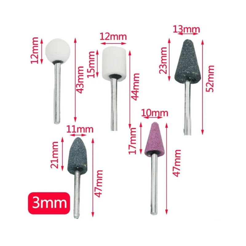 Gravür Dremel Taşlama Ucu Mini Metal Ahşap Oyma Seti Parlatma Çapak Alma 10 Parça Matkap Uyumlu