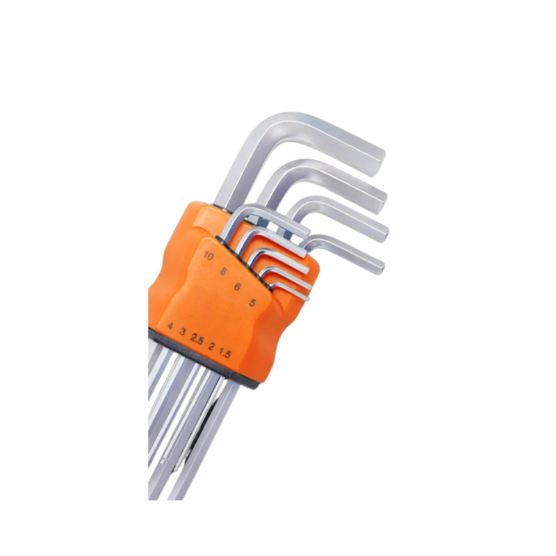 Paslanmaz Çelik Uzun Saplı Alyan Anahtar Seti 9 Parça