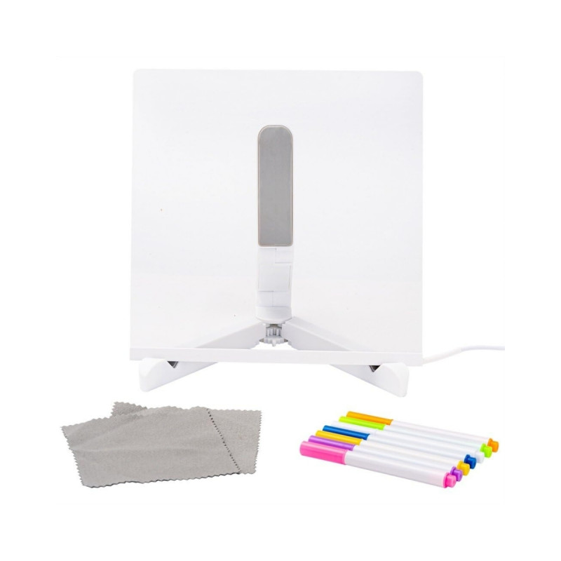 LED Yaratıcı Not Yazı Çizim Tableti Tahtası Neon Işıklı