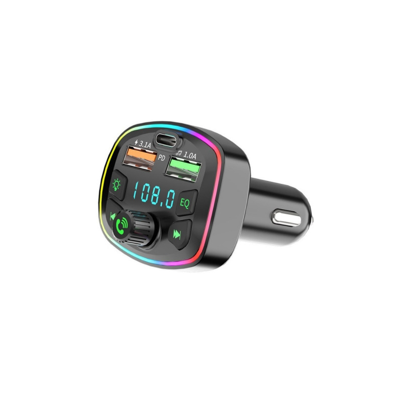 18W Telefon Araç Araba Çakmaklık Bluetooth Kablosuz Müzik Görüşme USB 3 in 1 Telefon Şarj 18W Telefon Araç Araba Çakmaklık Bluetooth Kablosuz Müzik Görüşme USB 3 in 1 Telefon Şarj