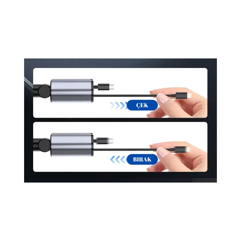 95W Araç Oto Hızlı Şarj Aleti Lightning Type-C 4 in 1 Quick Charge