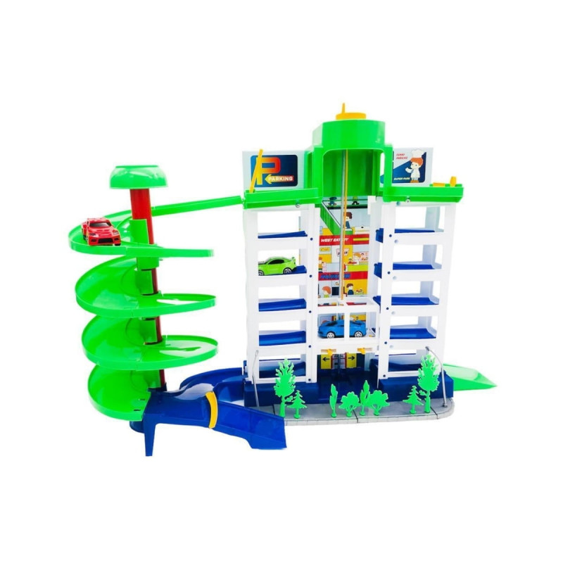 Oyuncak Asansörlü Araba Garaj Seti 3 Araba 5 Kat Büyük Boy