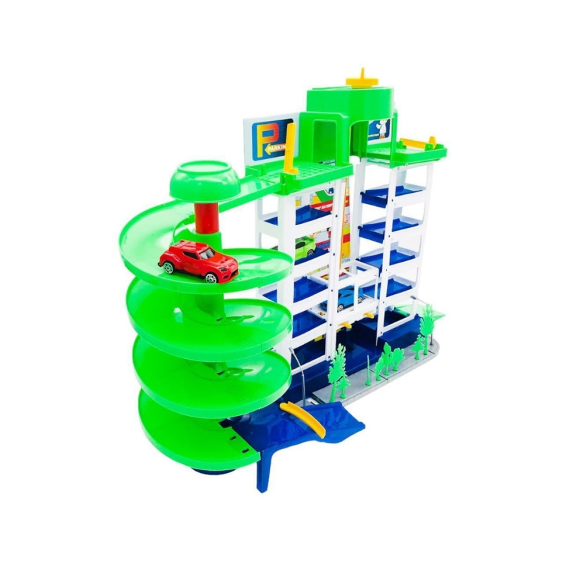 Oyuncak Asansörlü Araba Garaj Seti 3 Araba 5 Kat Büyük Boy