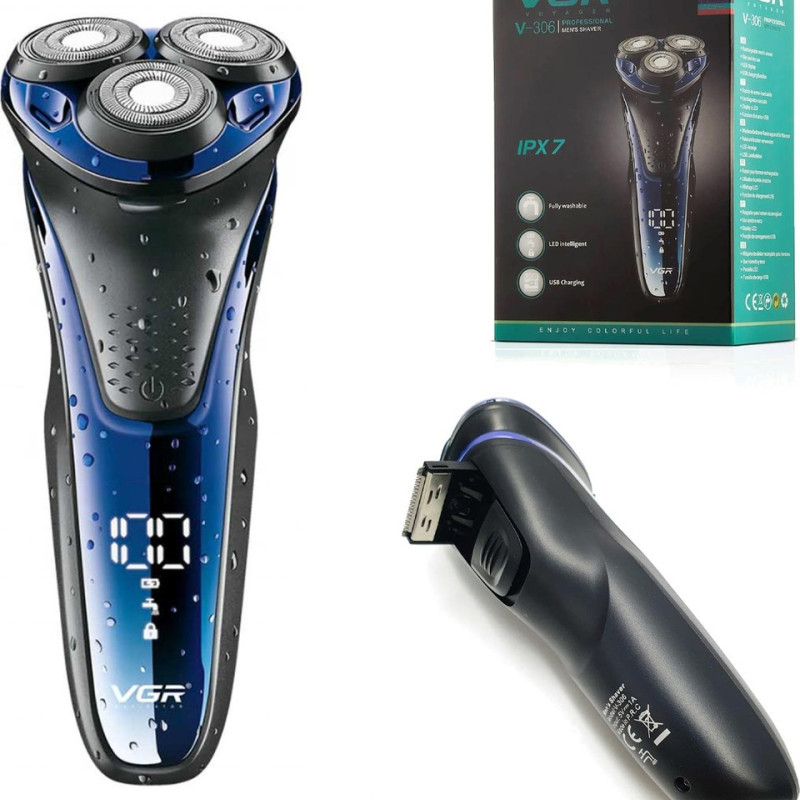 VGR V-306 Günlük Sakal Tıraş Makinesi Şarjlı Lcd Ekran Profesyonel