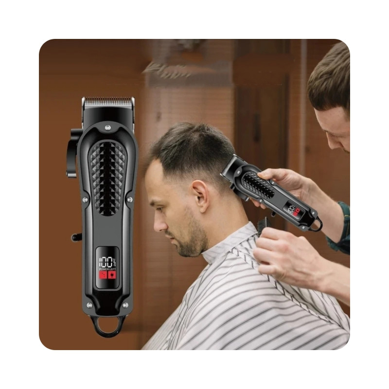Profesyonel Ayarlı Dijital Berber Şarjlı Kablosuz Saç Sakal Kesme Makinesi