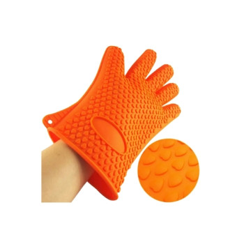 Yanmaz Yapışmaz Isı Dayanıklı Mangal Fırın Eldiveni Silikon Tek