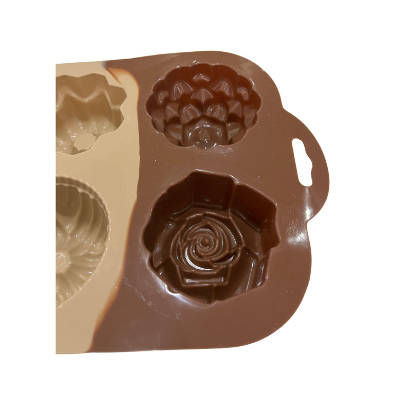 Altılı Karma Şekilli Silikon Fırın Kek Kurabiye Kalıbı