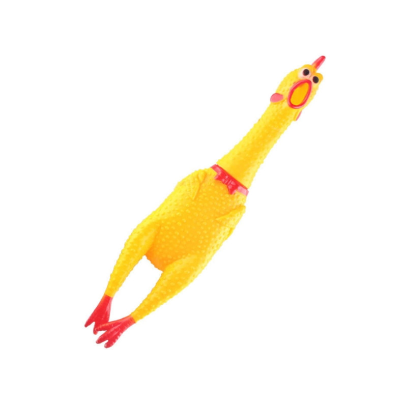 Büyük Boy 40 cm Çığlık Atan Horoz Tavuk Evcil Kedi Köpek Oyuncağı