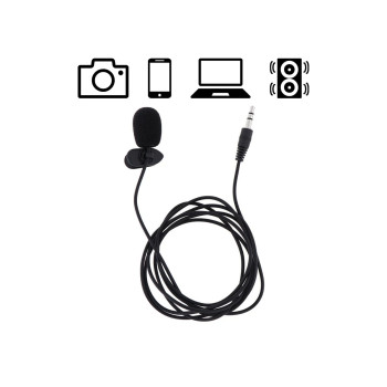 Bilgisayar Telefon Kamera Uyumlu Kablolu Yaka Mikrofonu 35 AUX Bilgisayar Telefon Kamera Uyumlu Kablolu Yaka Mikrofonu 35 AUX