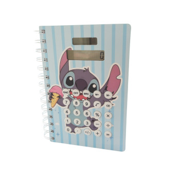 Sevimli Sert Kapaklı Solar Hesap Makineli Tatlı Not Defteri Mavi Sevimli Sert Kapaklı Solar Hesap Makineli Tatlı Not Defteri Mavi