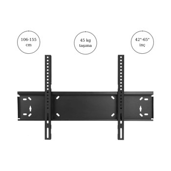 Tüm Markalarla Uyumlu 42 50 55 65 inç LCD Plazma Televizyon Duvar Asma Aparatı 106-155 cm