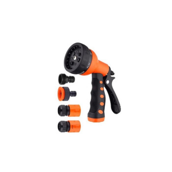 Çok Fonksiyonlu Tetikli Tabanca Batarya Hortum Aparatı Basınçlı Sulama Yıkama Dörtlü Set Çok Fonksiyonlu Tetikli Tabanca Batarya Hortum Aparatı Basınçlı Sulama Yıkama Dörtlü Set