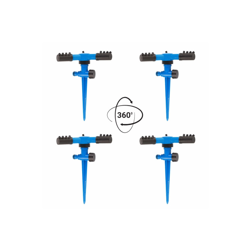 Saplamalı Kazıklı 2 Kollu Döner Sprink Püskürtme Fıskiye Sulama Aparatı