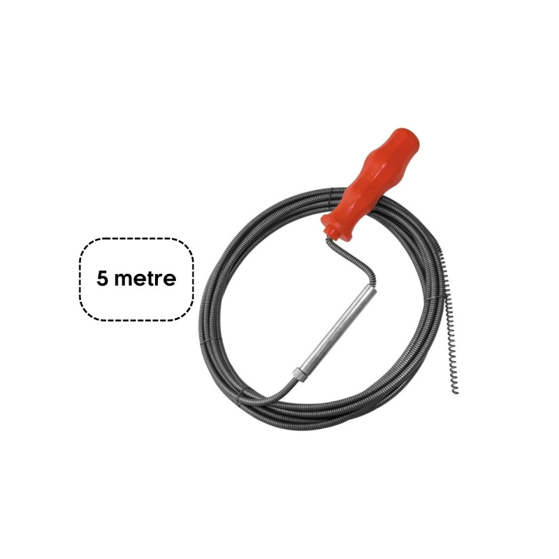 Tıkalı Gider Tuvalet Klozet Lavabo Boru Açma Sustalı Teli 5 Metre