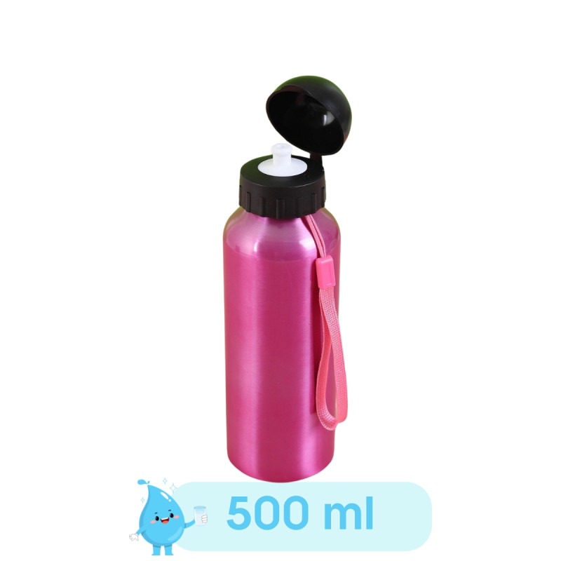 Matara 500 ml Paslanmaz Çelik Suluk Paslanmaz Spor Model Pembe