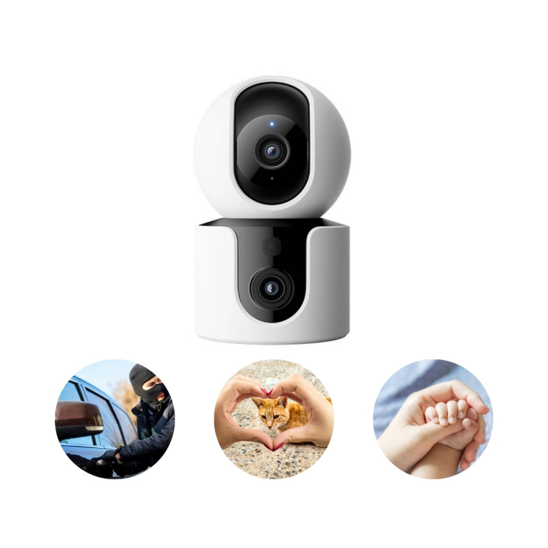 Ev Tipi Gece Görüşlü Mikrofonlu Kablosuz Wifi Güvenlik Kamerası