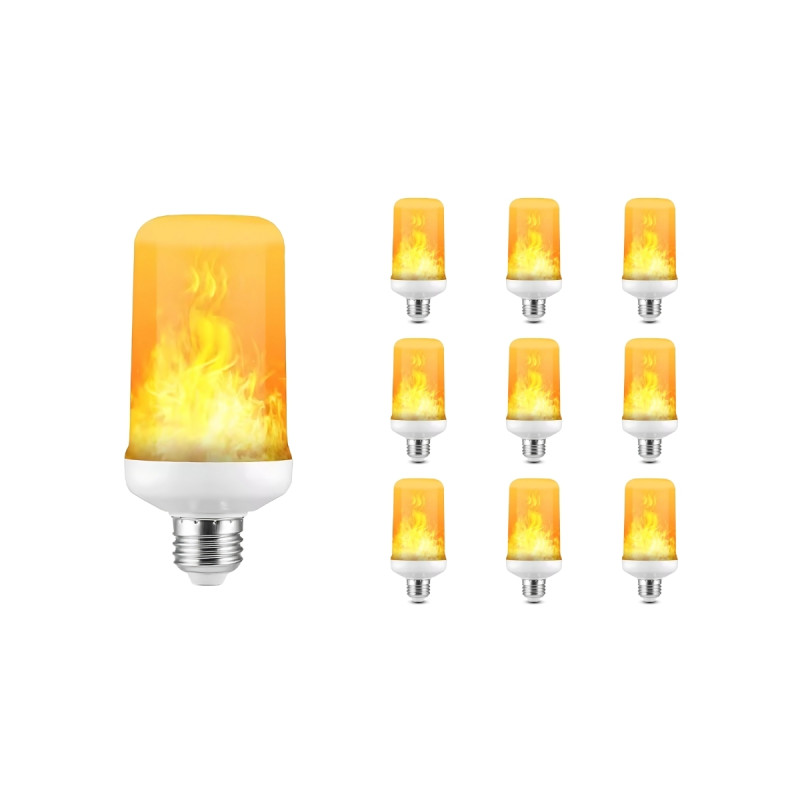 Alev Desenli Alevli Tasarruflu LED Ampul Lamba 5W 10 Adet