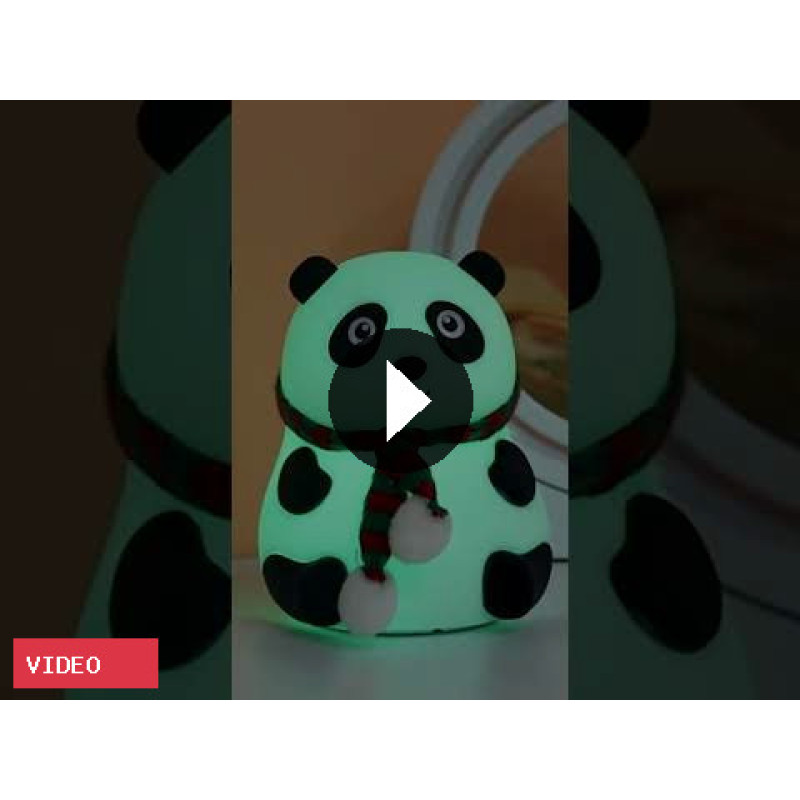 Yumuşak Dokulu Panda Tasarımlı Şarjlı Gece Lambası